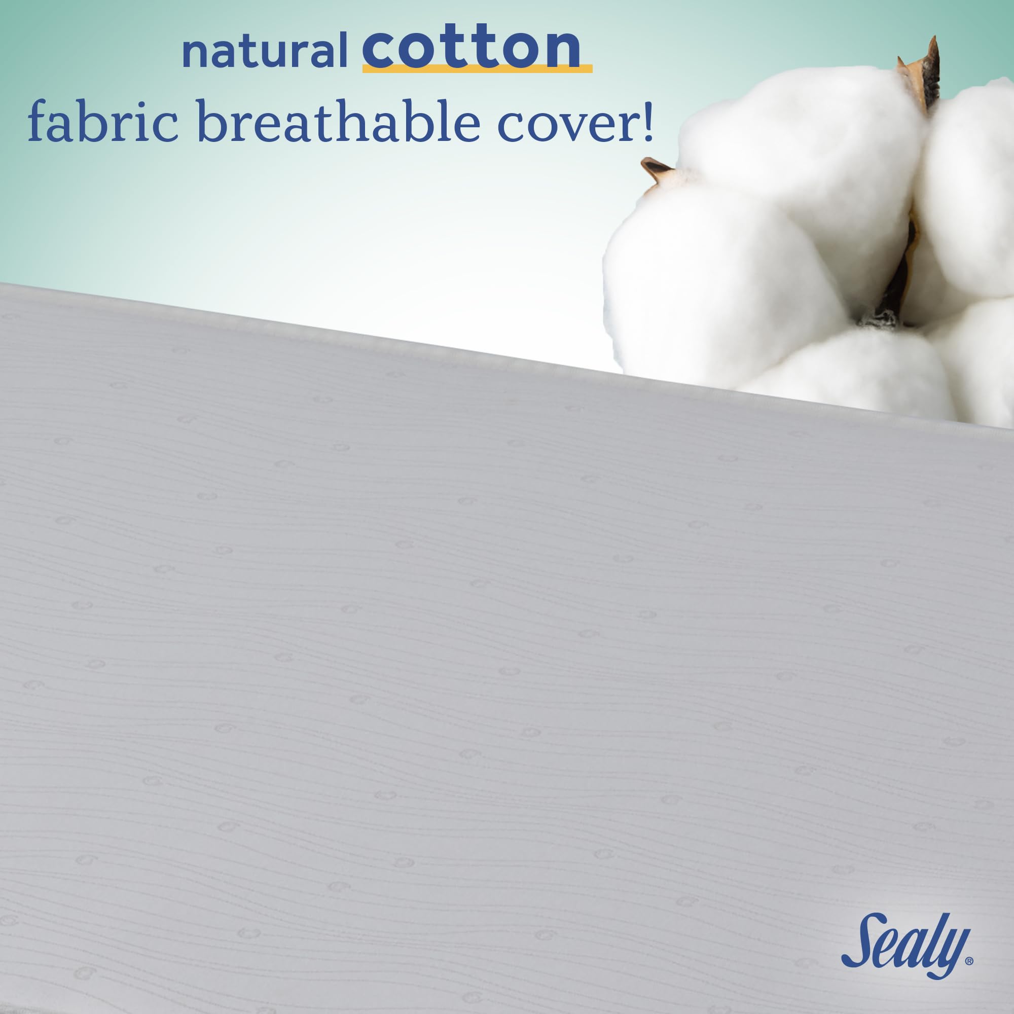 Sealy Baby Flex Cool 2 Stage Crib Mattress and Toddler Bed Mattress, Breathable Hybrid Coil Design, Waterproof Cotton Surface, GREENGUARD GOLD Certified, Standard 52x28 Size - Image 10