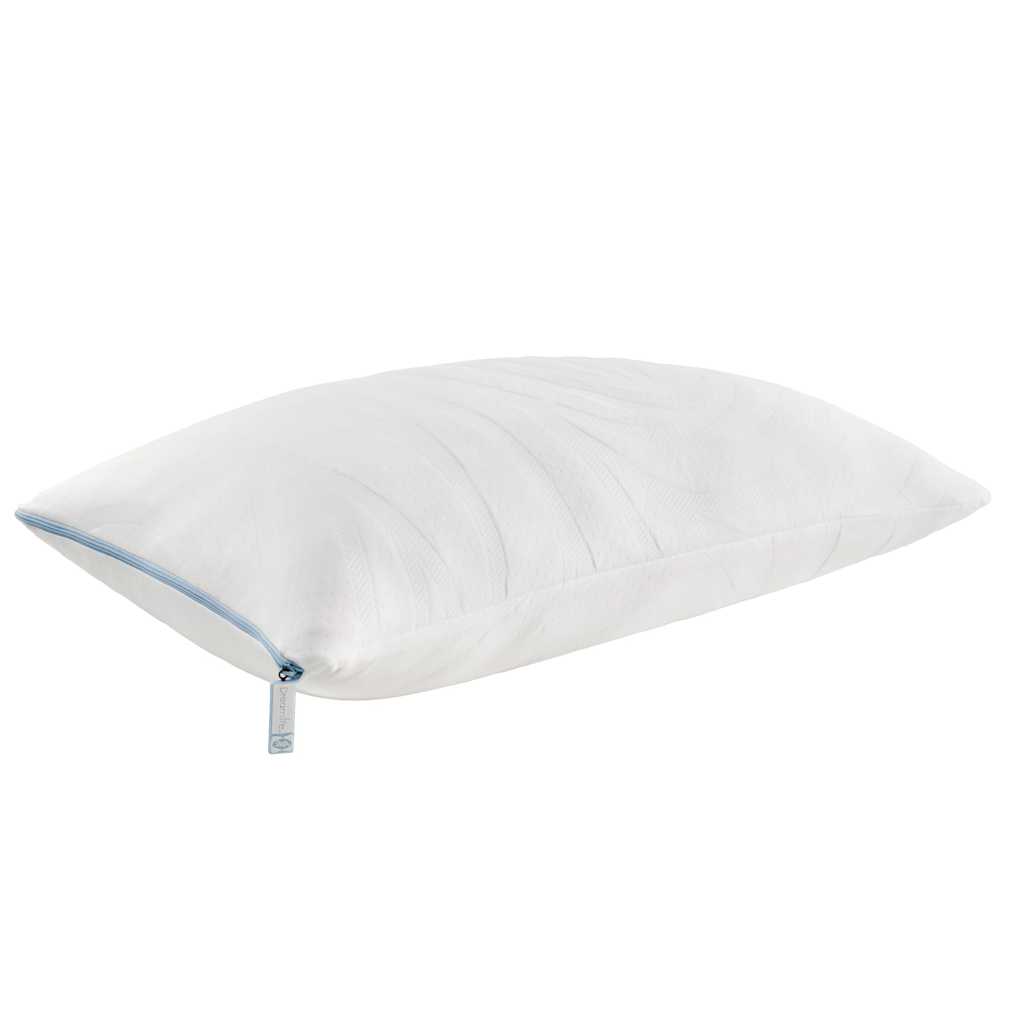 Sealy Dreamlife Queen Size Shredded Foam Pillow with Surface Guard Technology, Removable Machine-Washable Cover, 1 Year Limited Warranty, White - Image 3