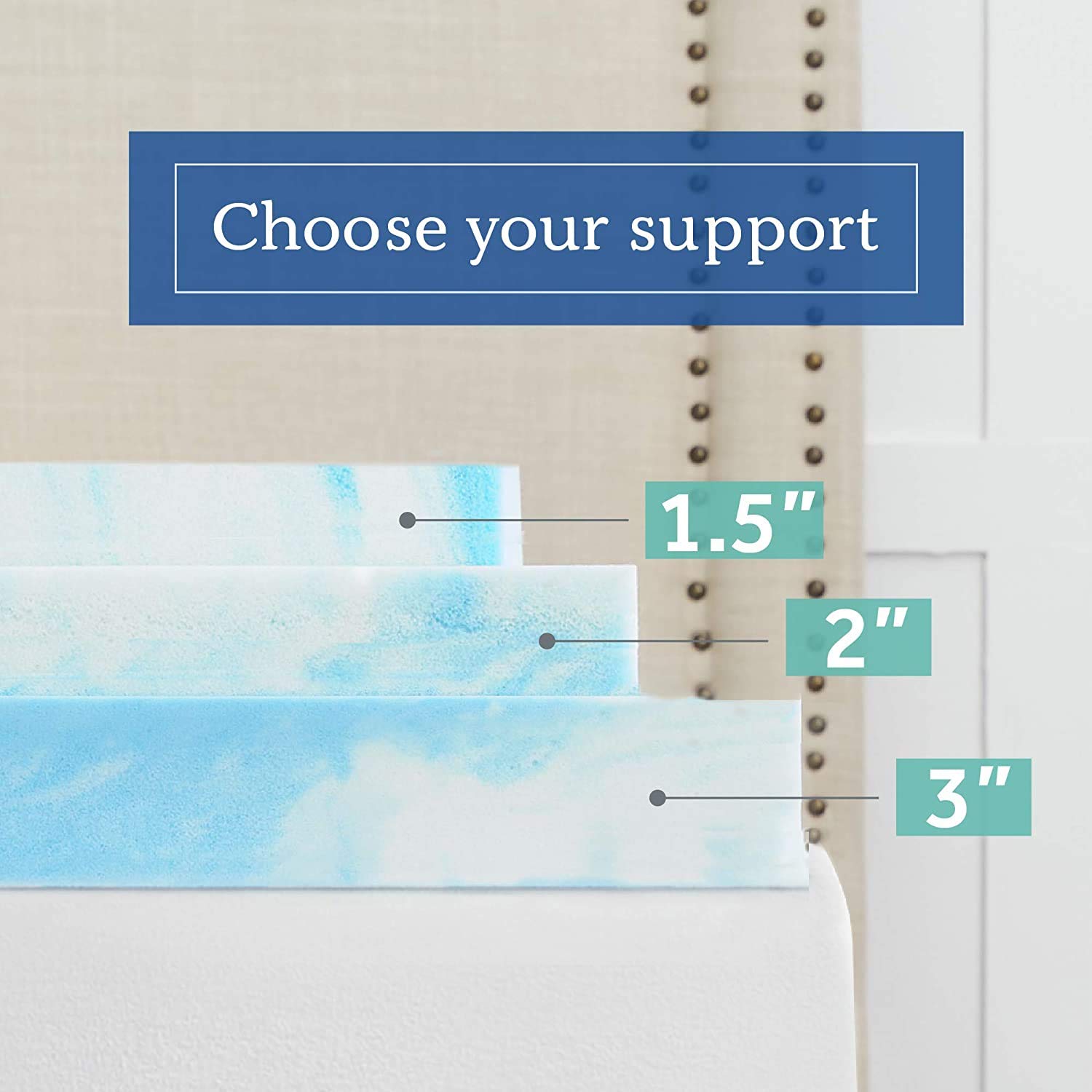 SealyChill 4" Memory Foam Mattress Topper, Queen - Image 6